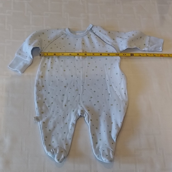 Kushies Baby Blue One Piece Sleeper - Picture 3 of 7